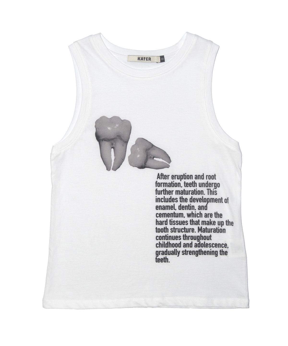 카터(KATER) Teeth Sleeveless Tee - WHITE
