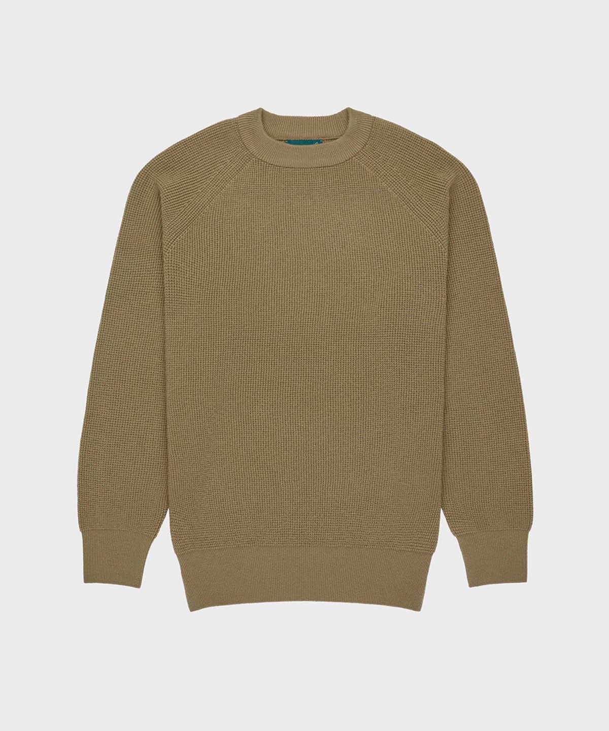 야이치(YAITCH) Waffle Knit Merino Wool Sweater - Taupe