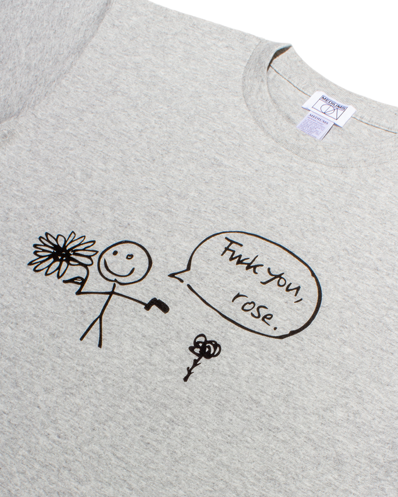 Fuck you, rose Tee - Heather Gray (뻐큐 로즈 티셔츠)