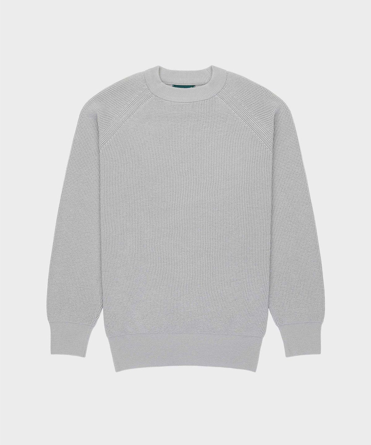 야이치(YAITCH) Waffle Knit Merino Wool Sweater - Silver