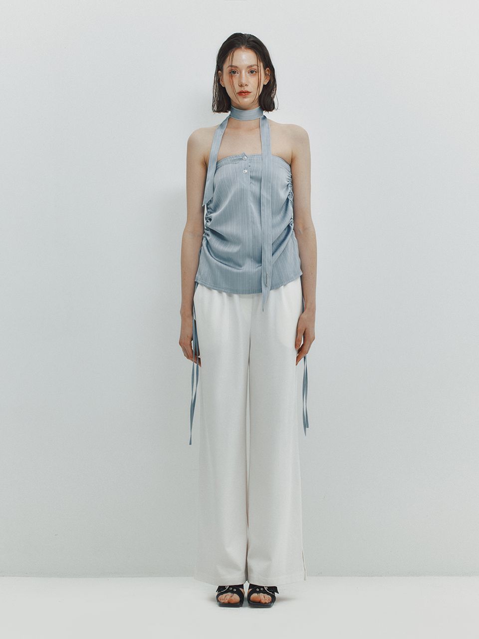 ★MEENDERI★SLIT STRING JOGGER PANTS - WHITE★正規品/送料込 MUSINSA公式 | MEENDERI SLIT STRING JOGGER PANTS - WHITE