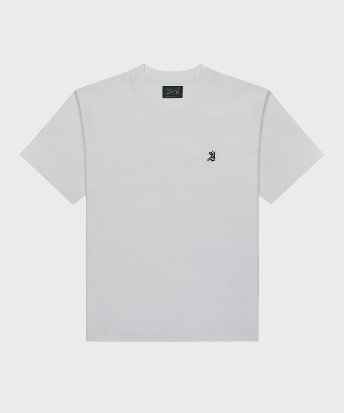 야이치(YAITCH) Embroidered Initial Tee - White