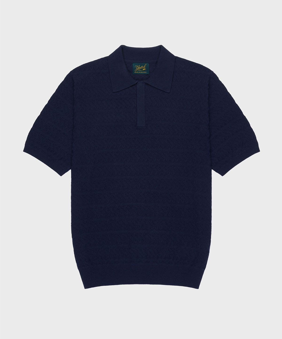 야이치(YAITCH) Jacquard Knit Polo - Navy Blazer