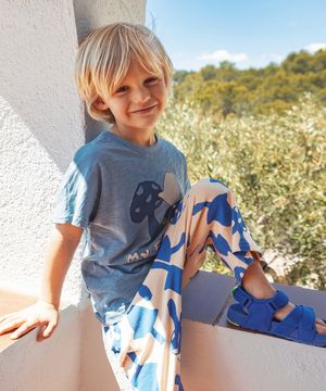 버섯 페인팅 티_딥 블루