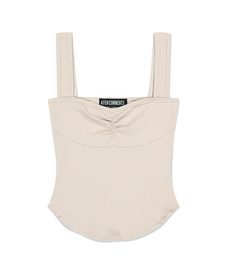 셔링 뷔스티에 탑 LIGHT BEIGE