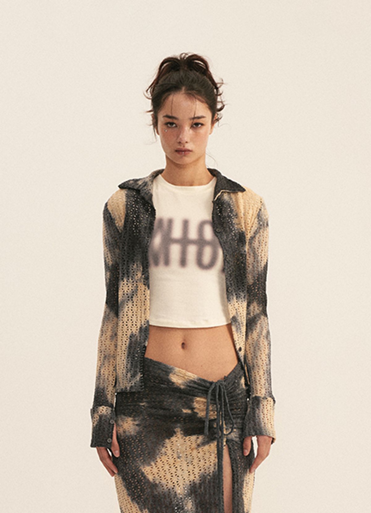 엠티오티(MTOT) Tie-dye shirts (Charcoal)