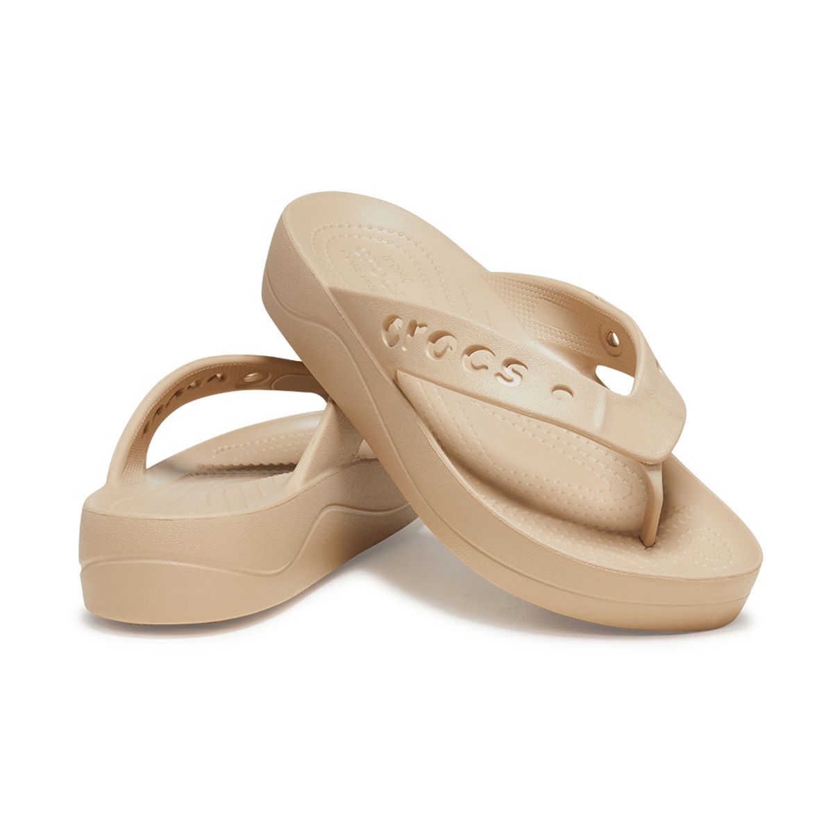 크록스(CROCS) 여성 바야 플랫폼 플립 CHAI (24SWSD208395)