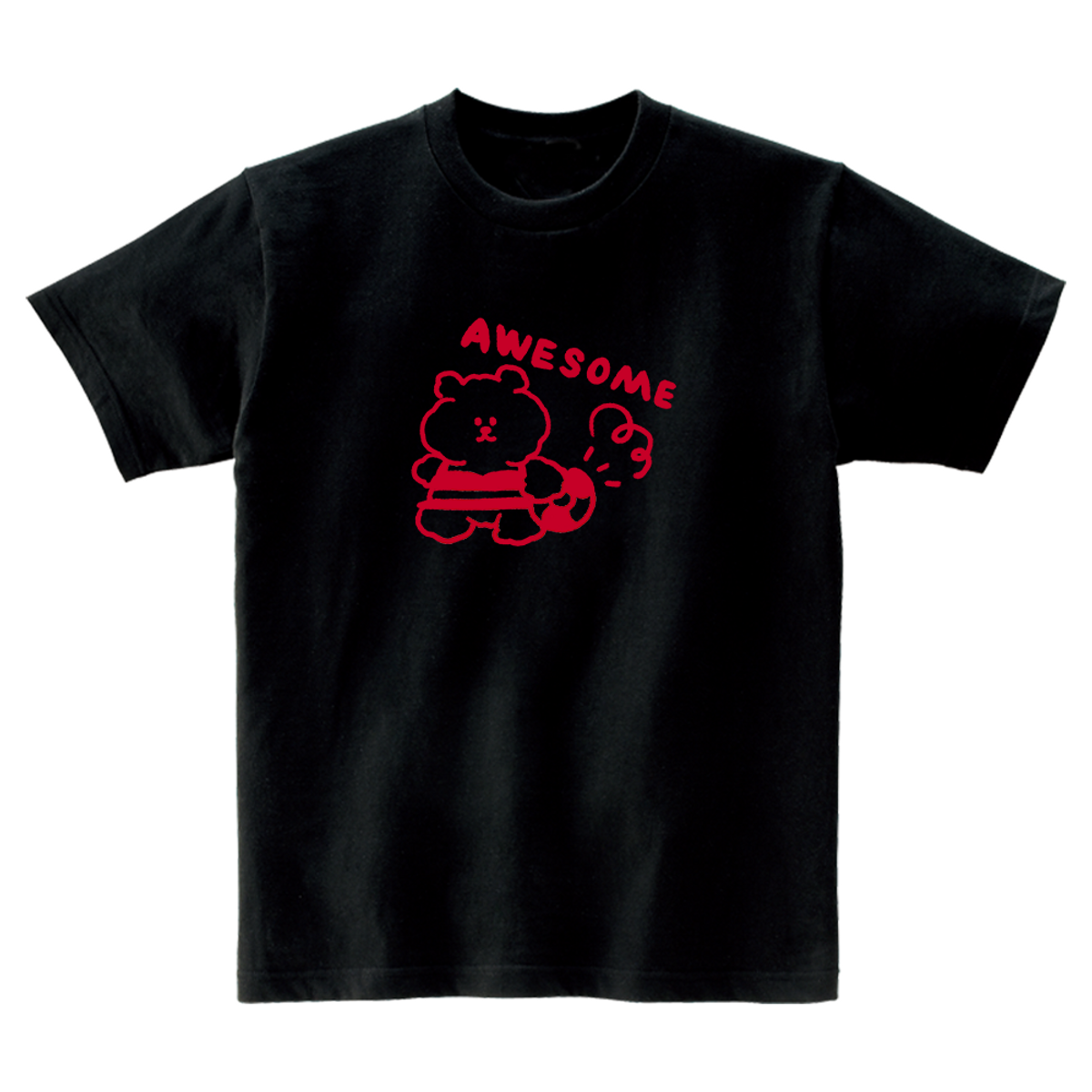어썸어스(AWESOMEUS) BEAR GOING SWIMMING T-SHIRTS_4COLOR