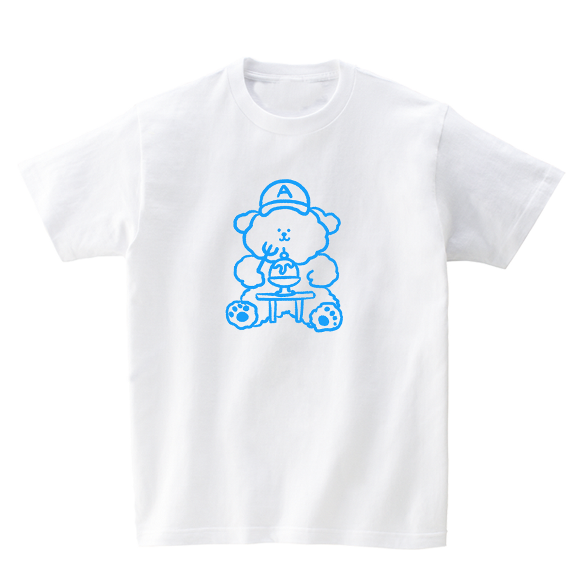 어썸어스(AWESOMEUS) DOG WITH HAT EATING BINGSU T-SHIRTS_4COLOR