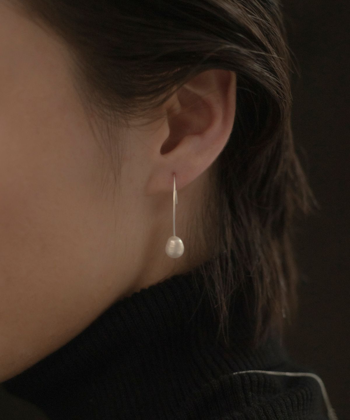 노비스도쿄(NOVICE TOKYO) 드롭 진주 피어스(귀걸이) Drop Pearl Pierce [Silver925] / silver
