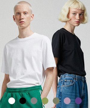 20수 무지 크루넥 반팔티셔츠