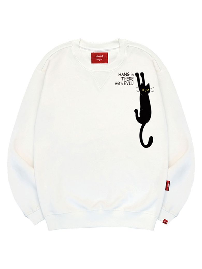 검은고양이 맨투맨 남녀공용 빅사이즈 S~4XL