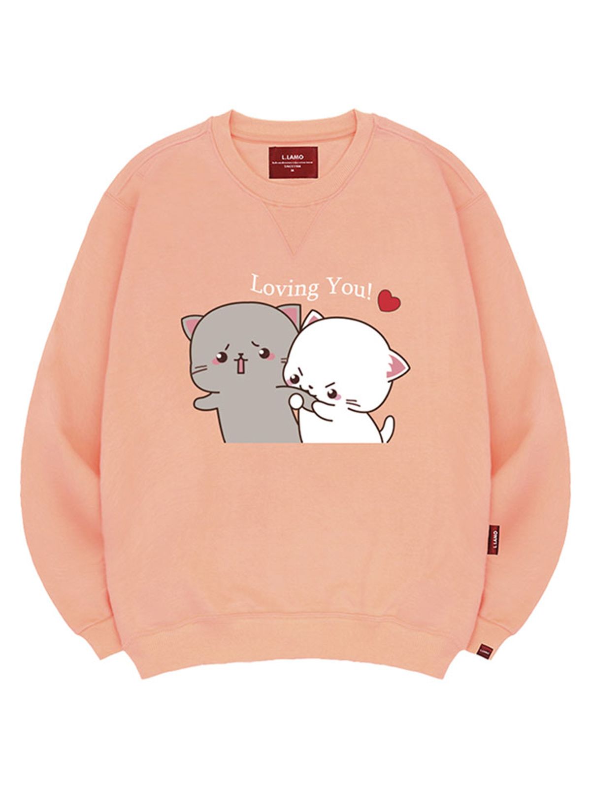 엘라모(LLAMO) 러빙유 맨투맨 남녀공용 빅사이즈 S~4XL
