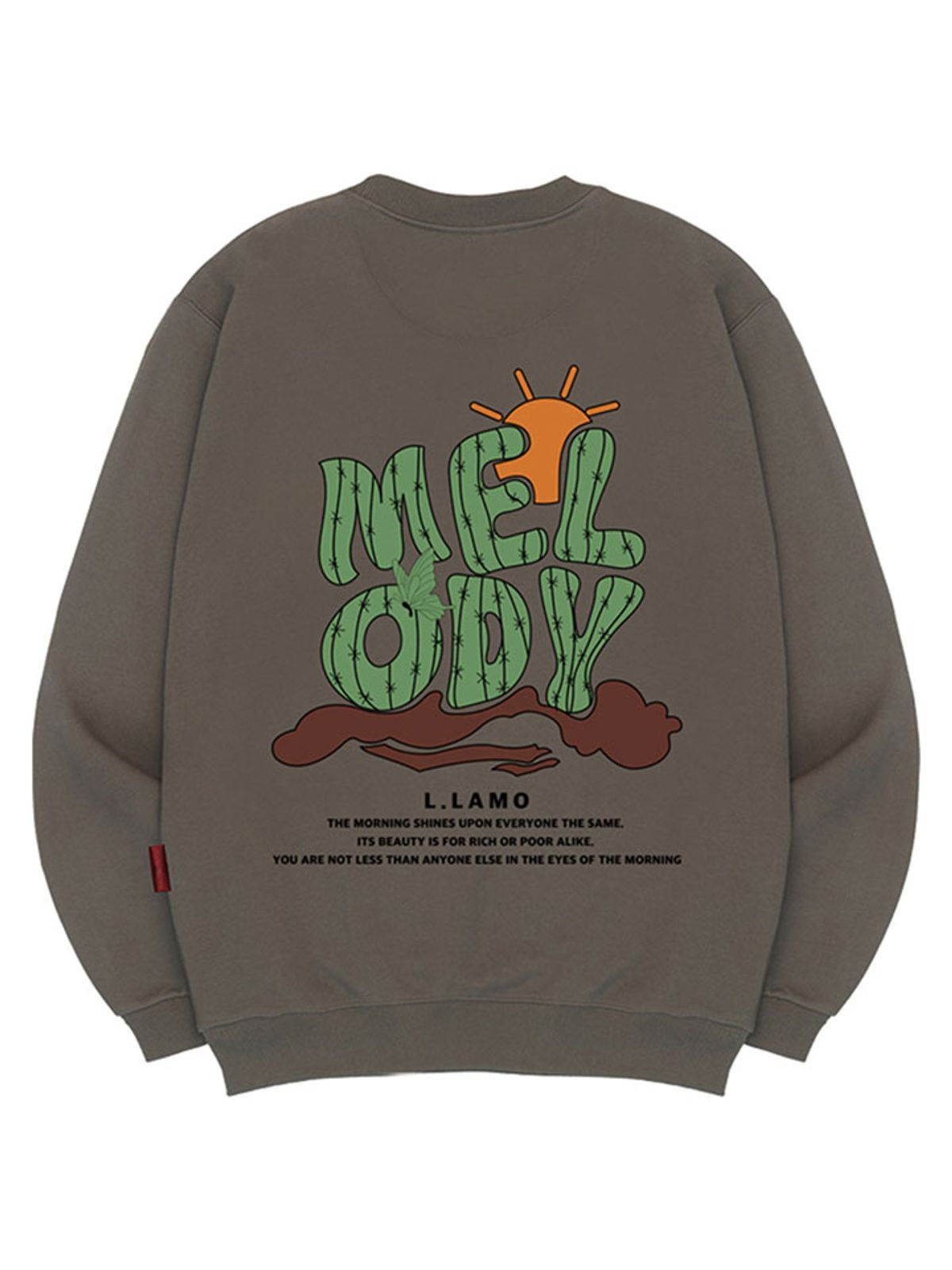 엘라모(LLAMO) 멜로디 맨투맨 남녀공용 빅사이즈 S~4XL