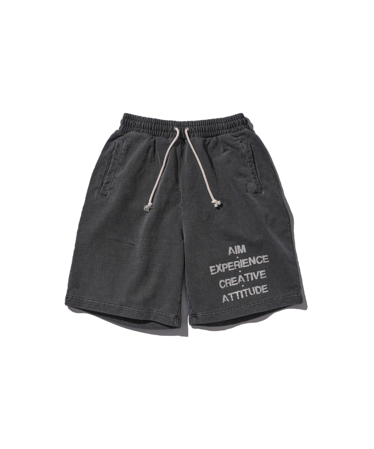 에이카화이트(AECA) AECA MEANS SWEAT SHORTS-WASHED CHARCOAL