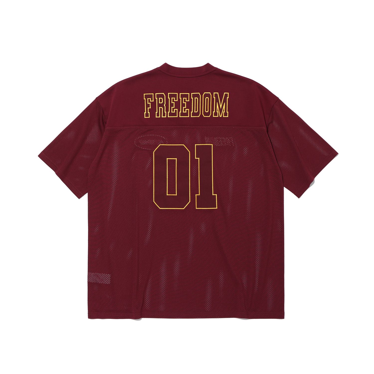 MUSINSA | FREEDOM Mesh Rugby Jersey (Wine)