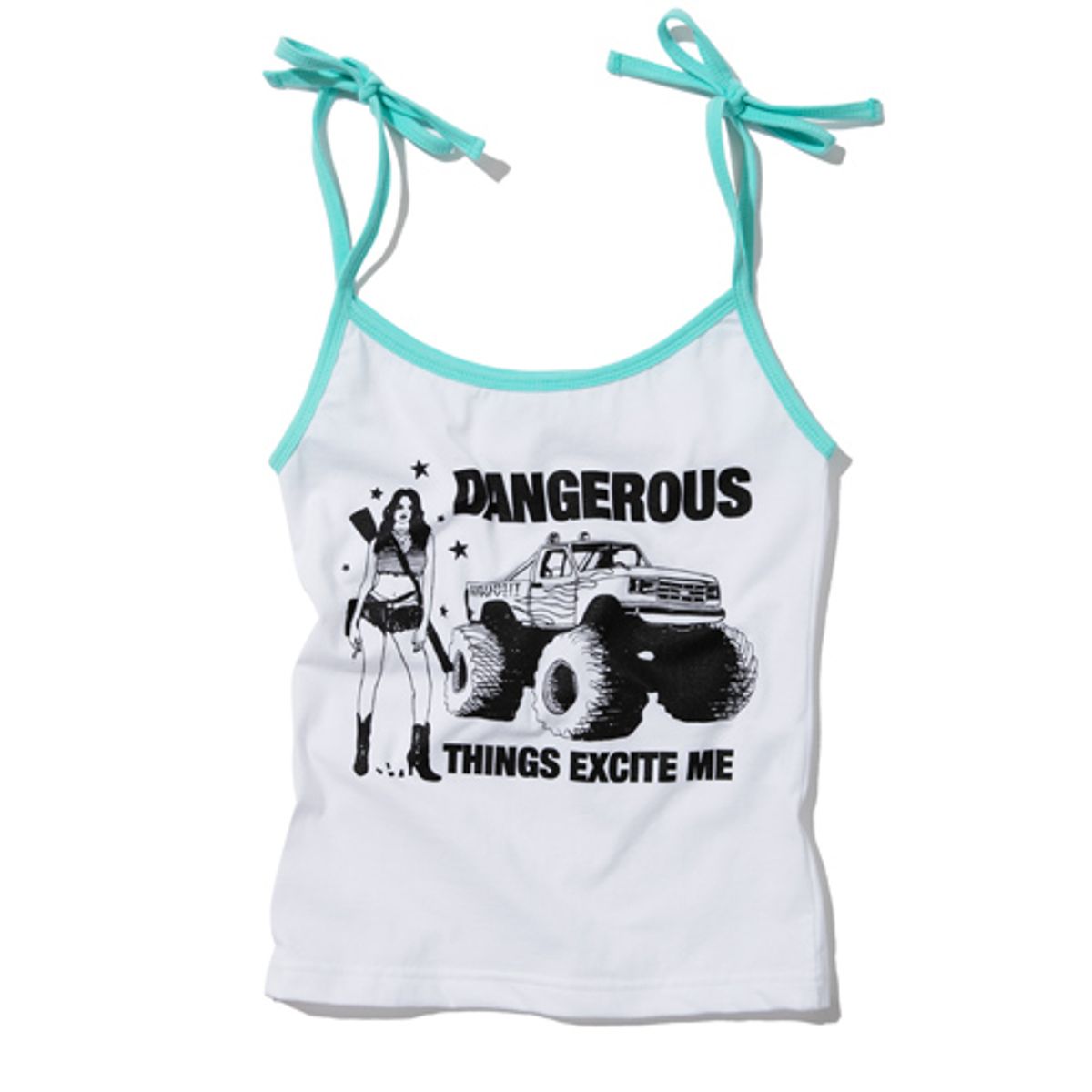 크루치(KRUCHI) DANGEROUS CROP SLEEVELESS (WHITE MINT)