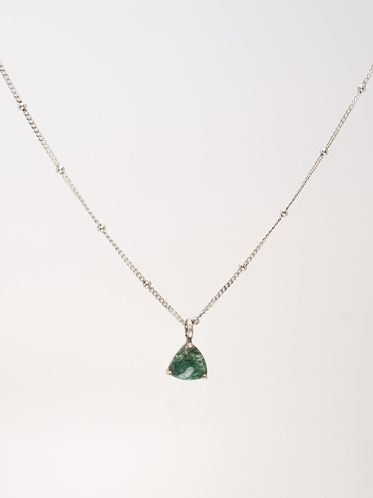 하랑(HARANG) HR 25N_Triangle Cut Gem Necklace