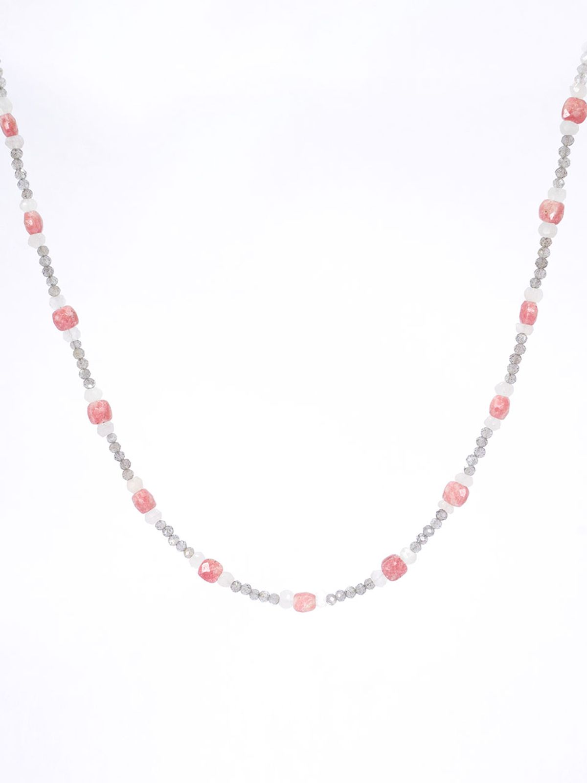하랑(HARANG) HR 39N_Pink Moonstone Labradorite Beads Necklace
