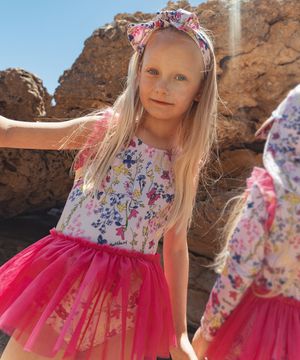 풀꽃 발레리나 수영복_pink