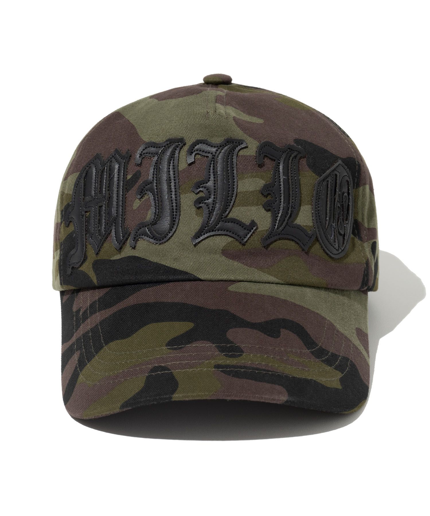 MUSINSA公式 | MILLO ARCHIVE Mucky Letter Ball Cap [Camo Green]