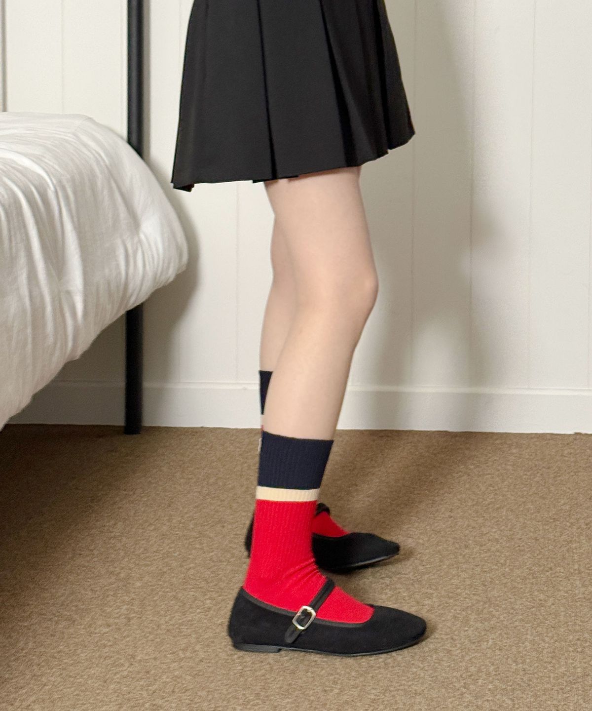 엔젤삭스(ANGEL SOCKS) [2개세트]1310쓰리톤탭면양말 여성 여자 컬러 패션 양말