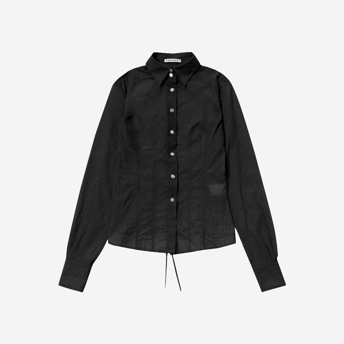 씬(SEEN) NYLON STITCHED SHIRTS (Black)
