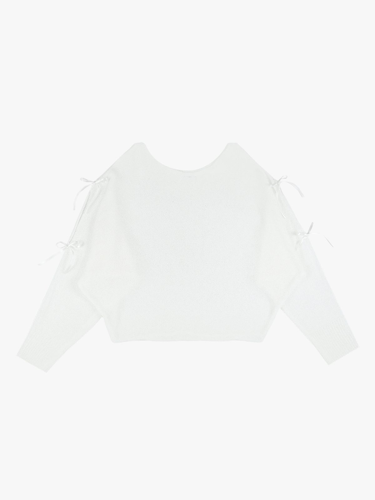 핑크파인애플(PINK PINEAPPLE) CUT OUT RIBBON SUMMER KNIT_WHITE