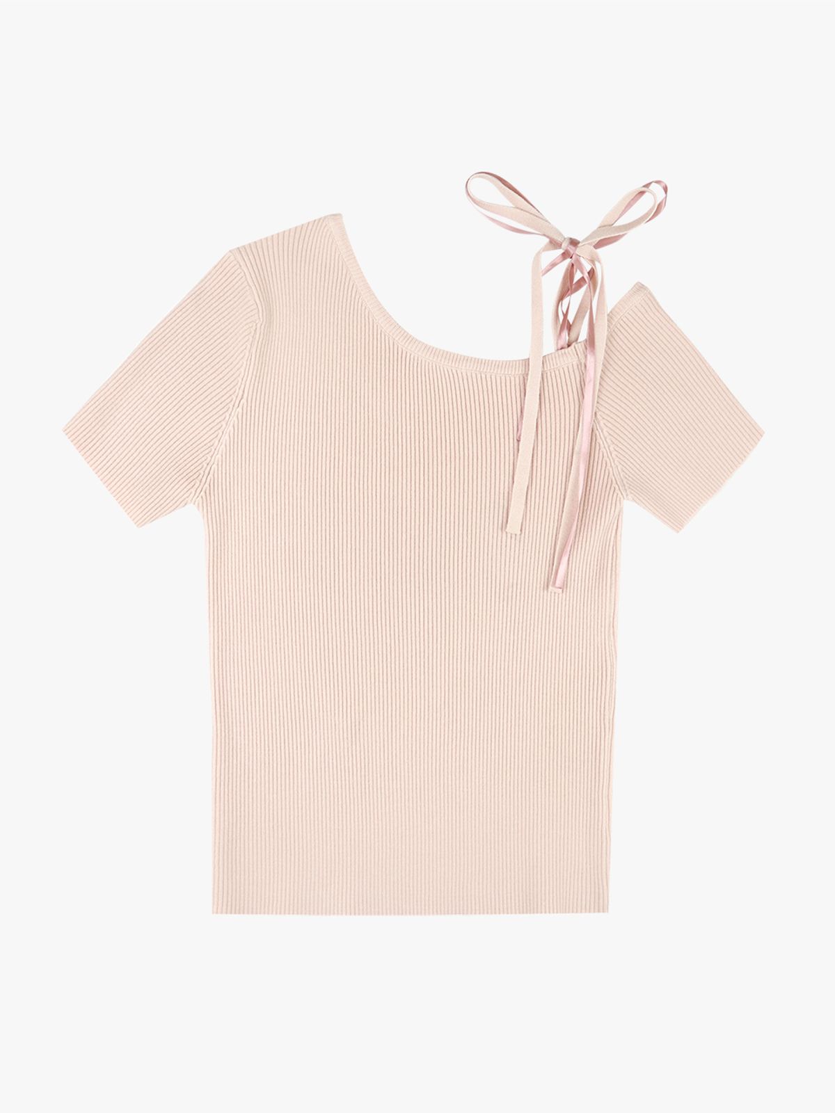 핑크파인애플(PINK PINEAPPLE) BALLET ONE SHOULDER HALF KNIT_PINK