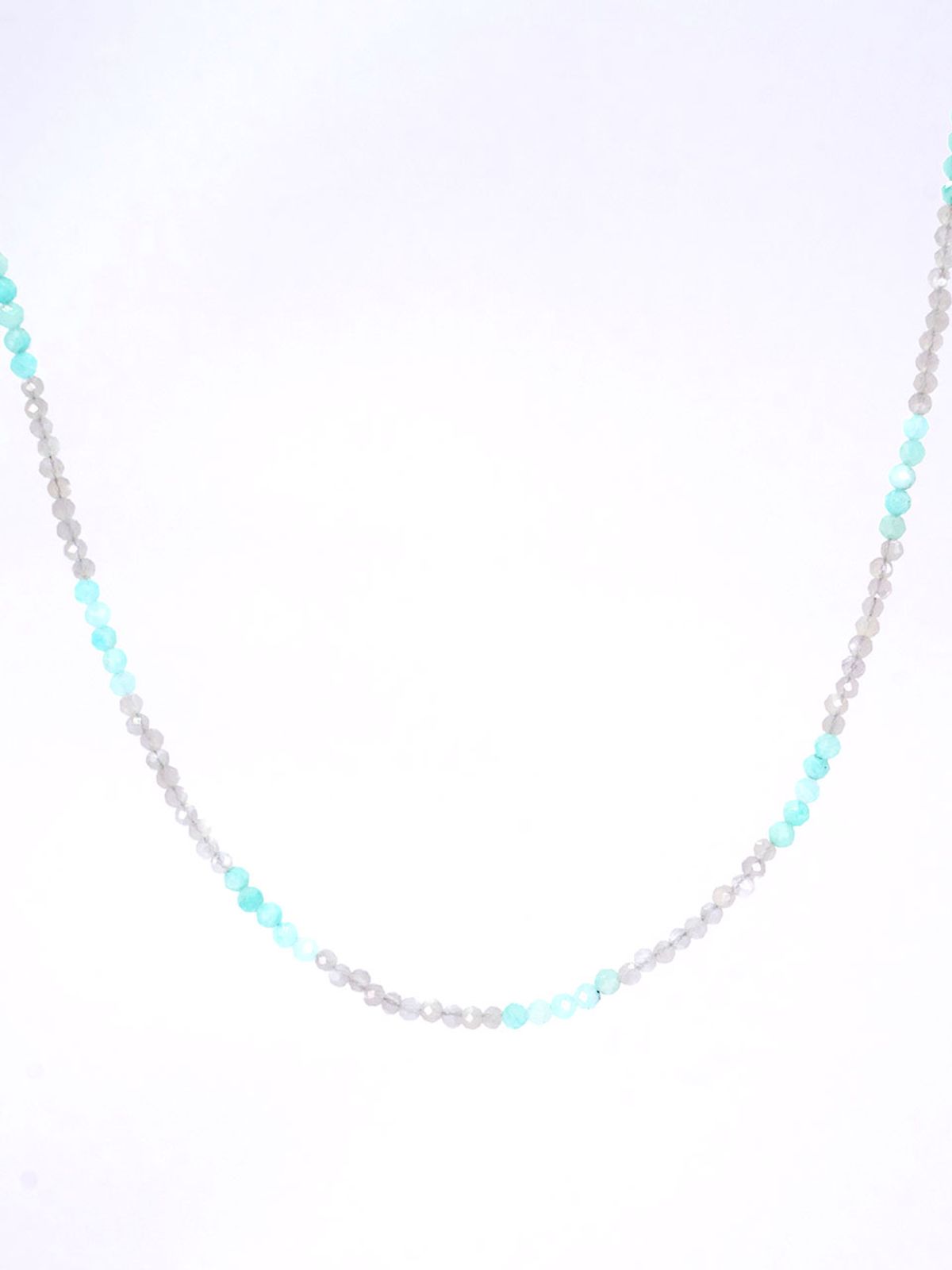 하랑(HARANG) HR 45N_Aquamarine Labradorite Beads Necklace