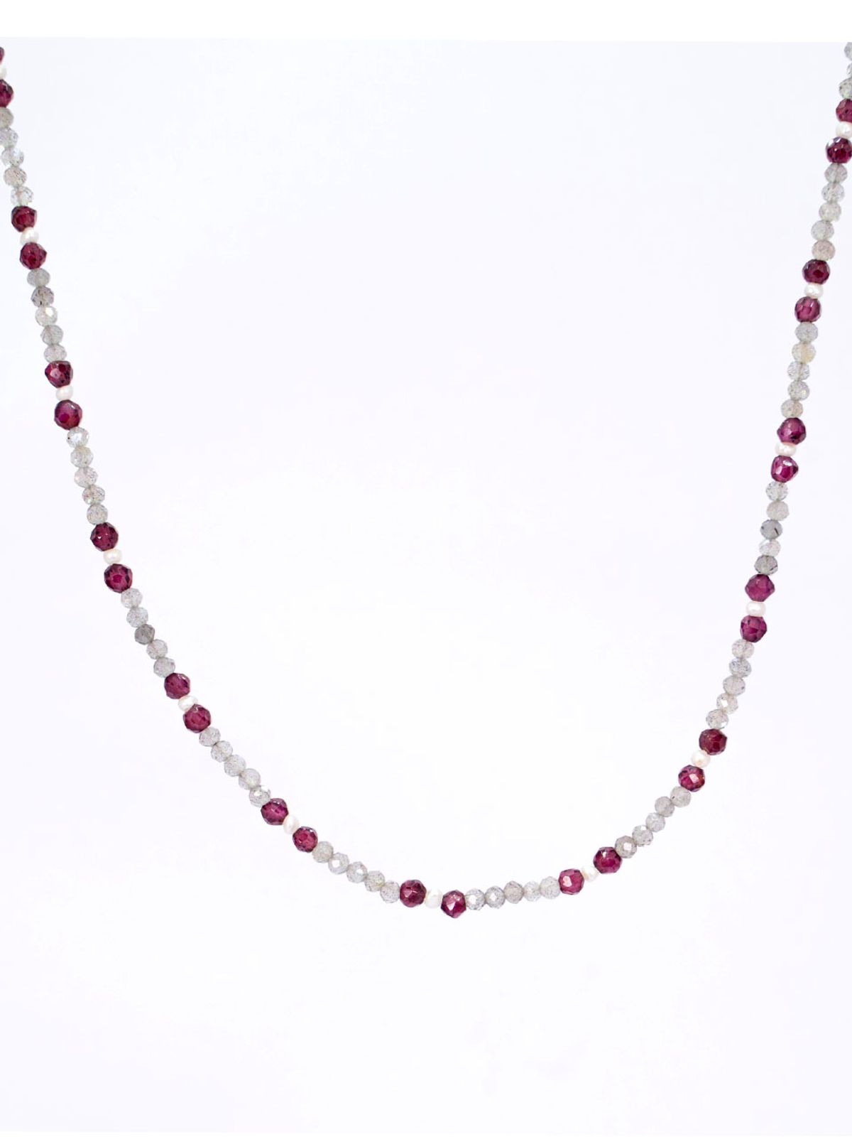 하랑(HARANG) HR 50N_Pearl Point Gemstone Beads Necklace