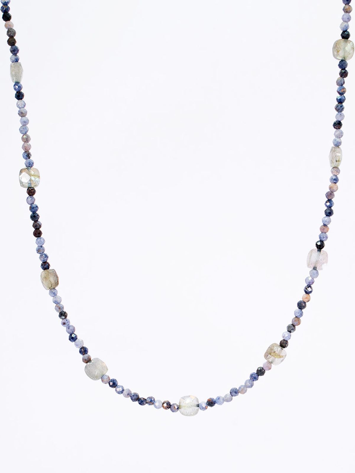 하랑(HARANG) HR 53N_Blue Sapphire Labradorite Beads Necklace