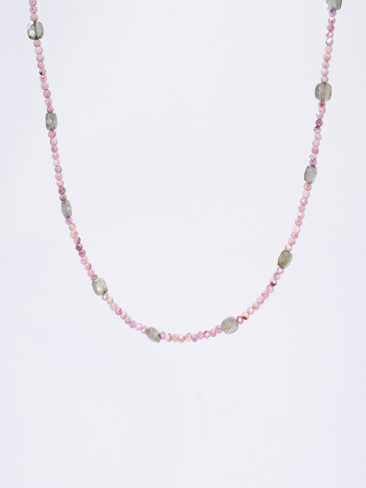 하랑(HARANG) HR 54N_Labradorite Ruby Beads Necklace