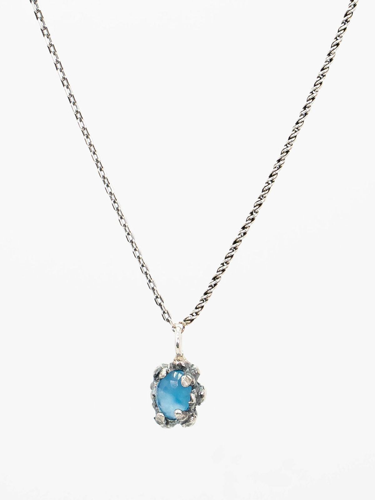 하랑(HARANG) HR 211N_Heated Blue Calcite Necklace