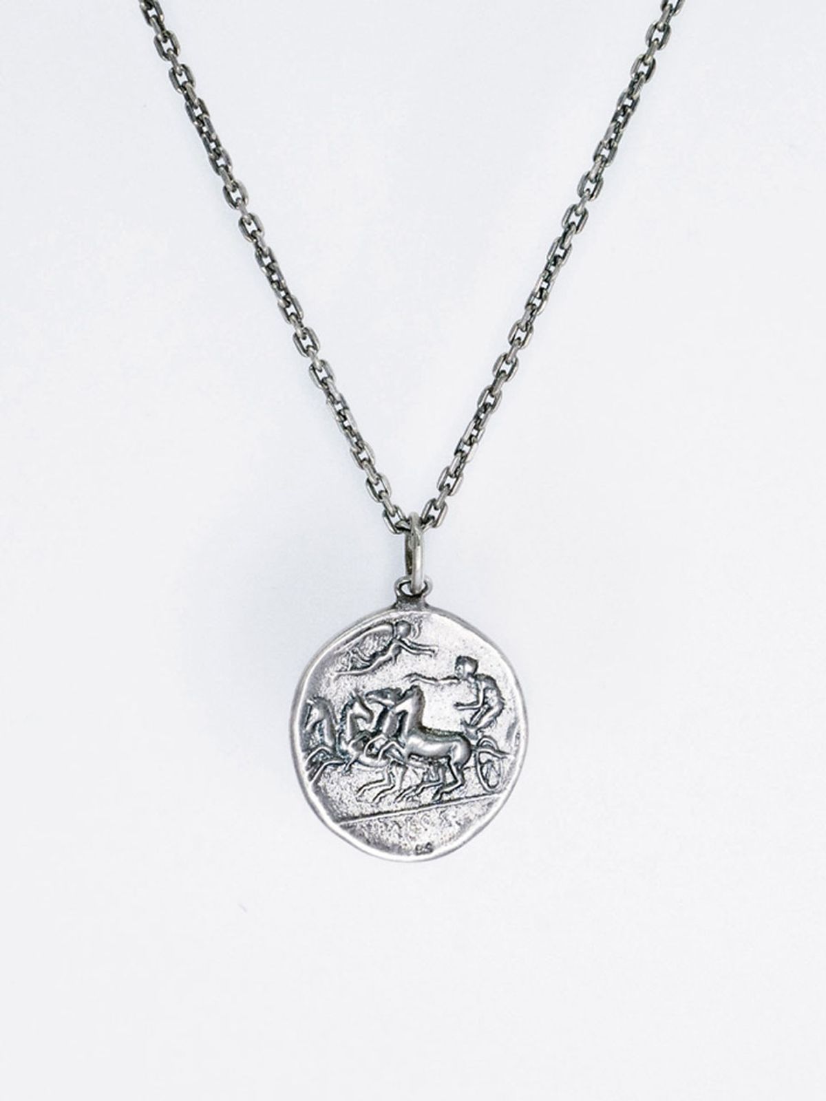하랑(HARANG) HR 294N_Silver Vintage Coin Necklace(2-way)