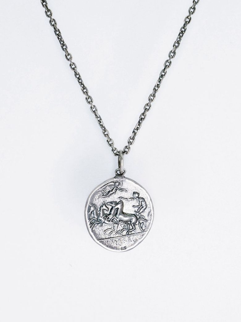 HR 294N_Silver Vintage Coin Necklace(2-way)