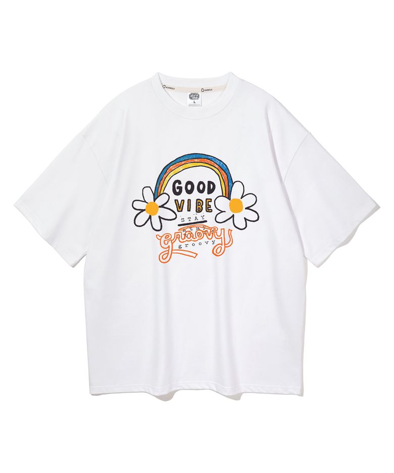 [CP] GOOD VIBE FLOWER 오버핏 반팔티 AST4584 (4 COLOR)