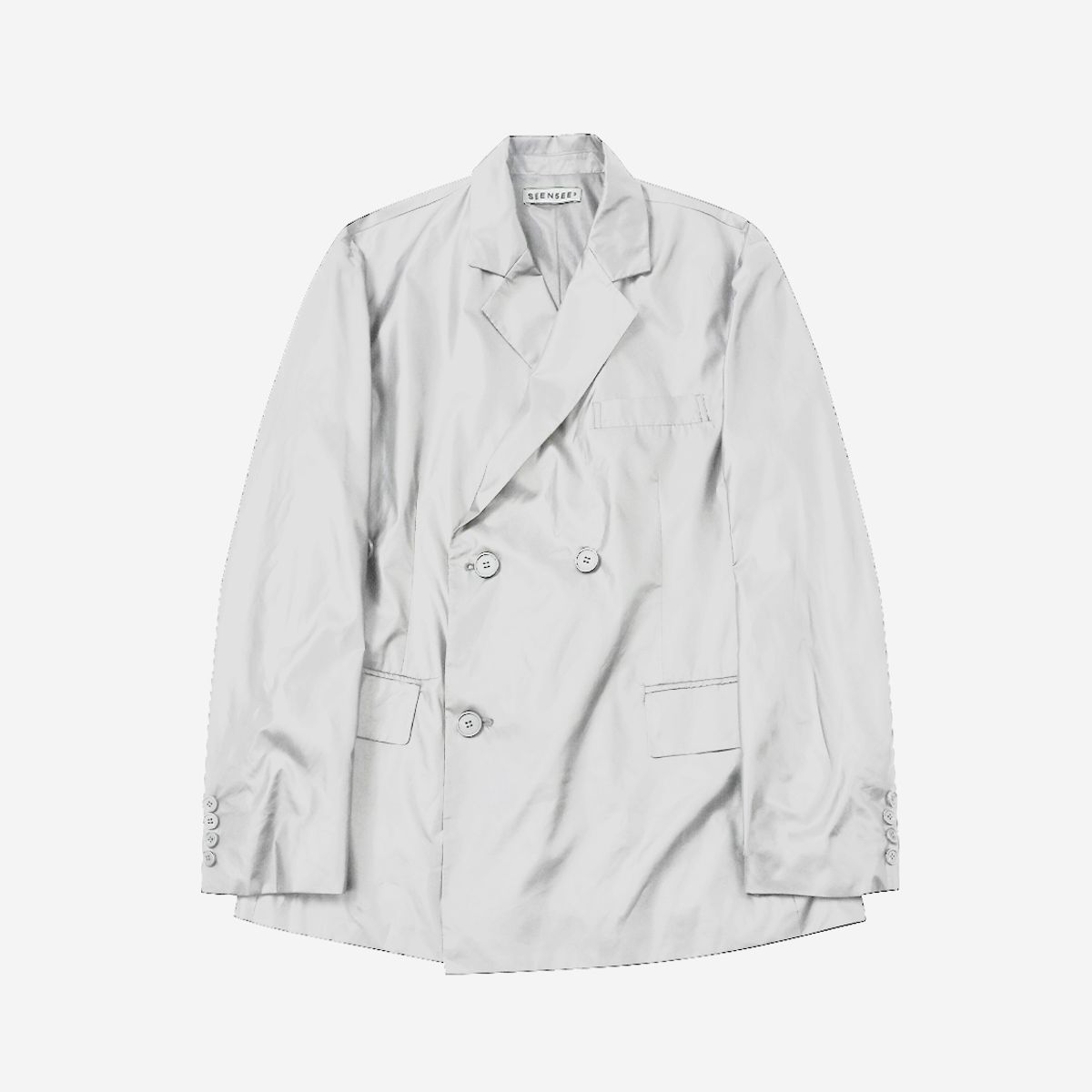 씬(SEEN) NYLON LIGHT DOUBLE BLAZER (Light Grey)
