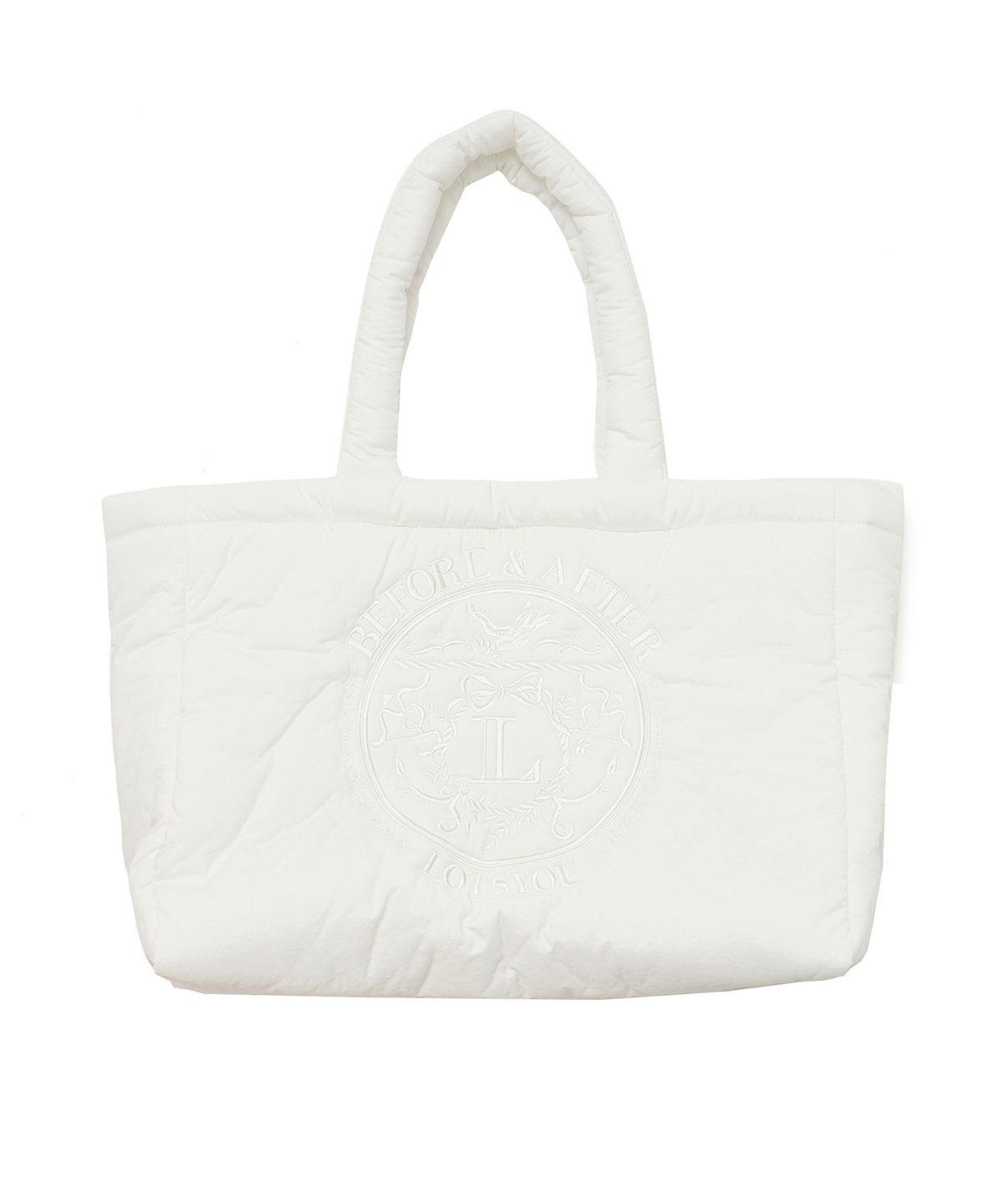 라츠유(LOTSYOU) lotsyou_Fairy tale Padding Big bag Ivory