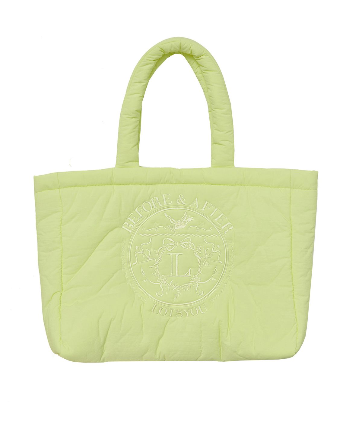 라츠유(LOTSYOU) lotsyou_Fairy tale Padding Big bag Light Yellow