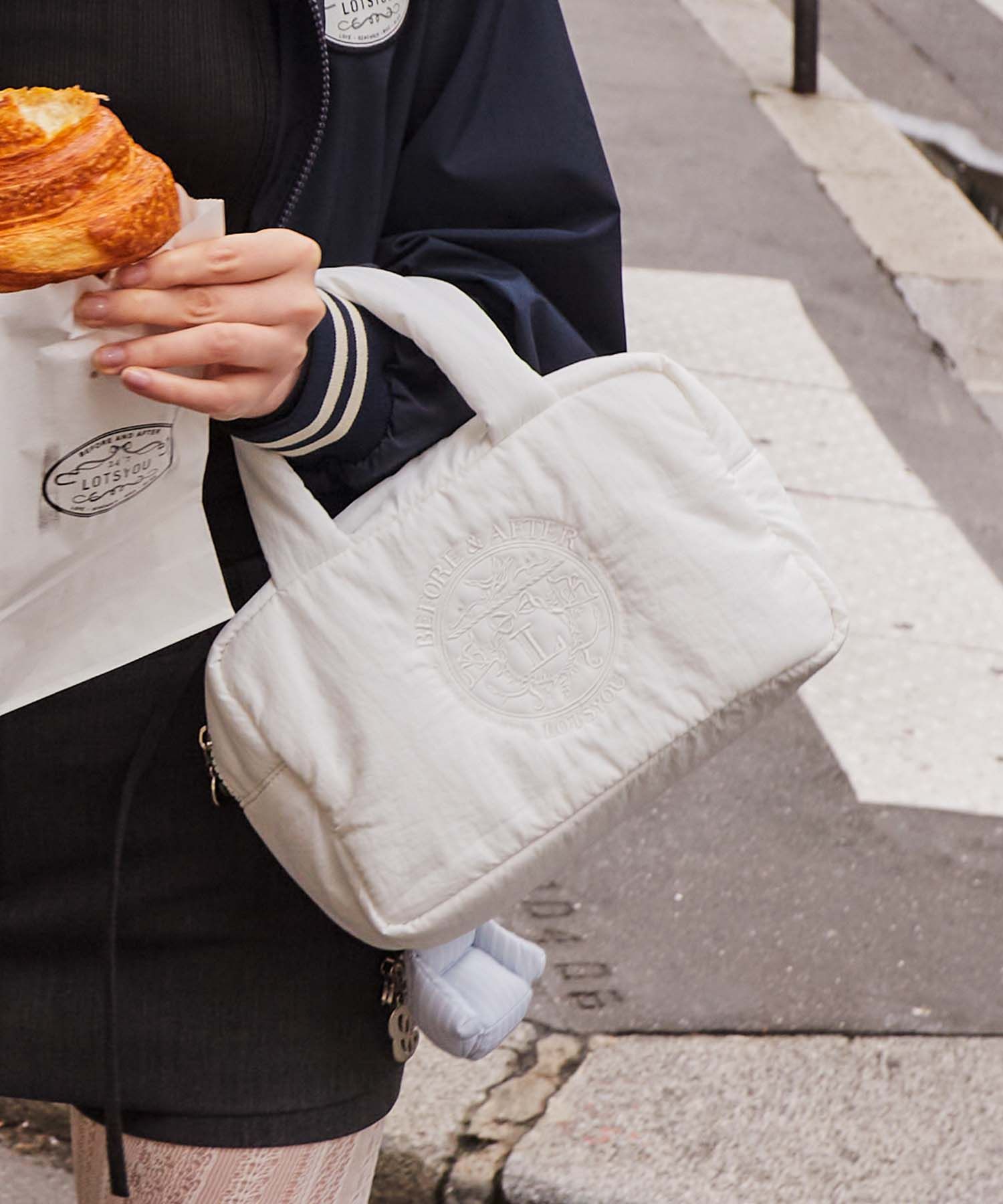 MUSINSA | LOTSYOU lotsyou_Fairy tale Padding Mini bag Ivory