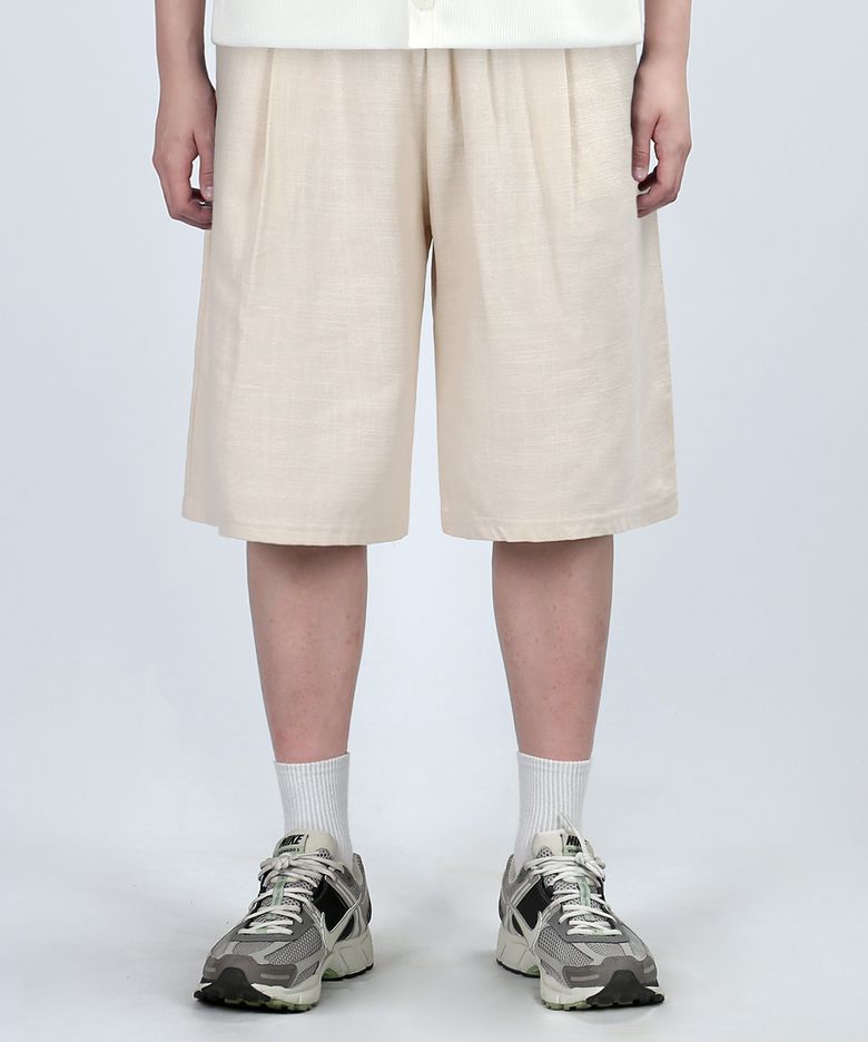 LINEN BERMUDA PANTS (CREAM)