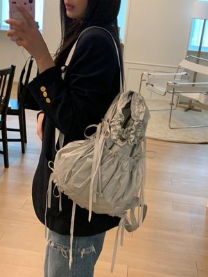 Ribbon Shirring 2Way Bag_HC2436BG001M