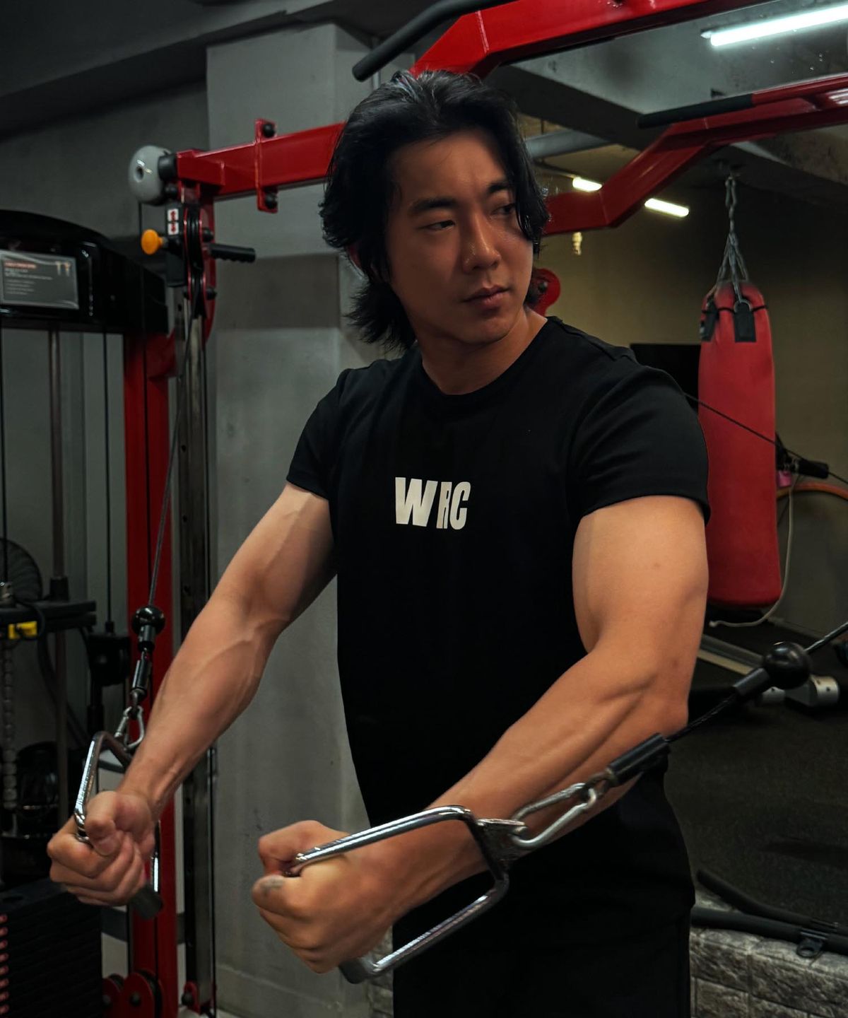 와일드락(WILDROCK) 와일드 머슬핏 티셔츠_블랙