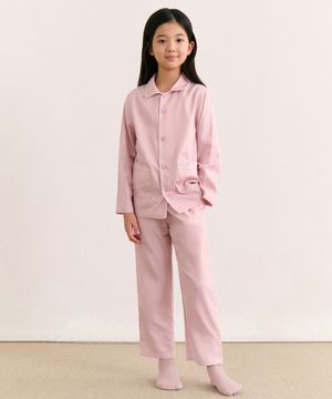 코튼 모달 파자마 세트 [핑크/화이트]