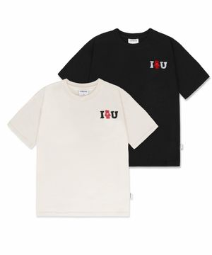 [2PACK] I곰U 오버핏 반팔 티셔츠 AS1125 (2color)