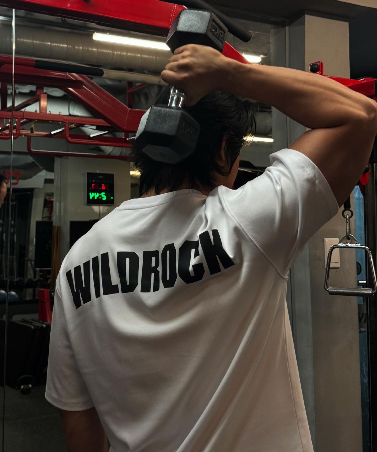 와일드락(WILDROCK) 와일드 머슬 오버핏 티셔츠_화이트