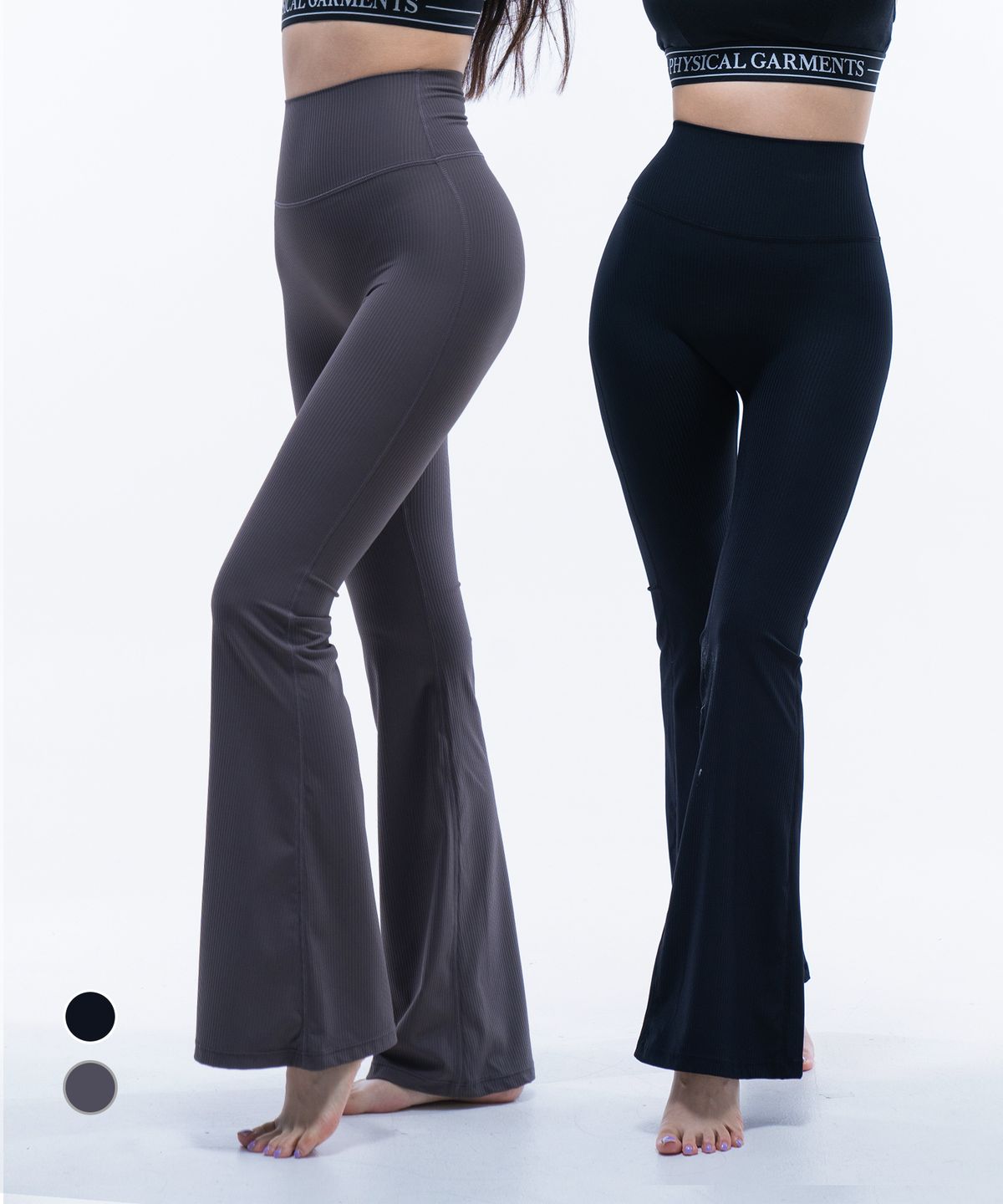 피지컬가먼츠(PHYSICAL GARMENTS) P5026_우먼 골지 부츠컷 레깅스 [2 COLOR]