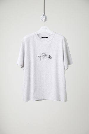 Paisley Bone Fish Tee 1% M.Grey