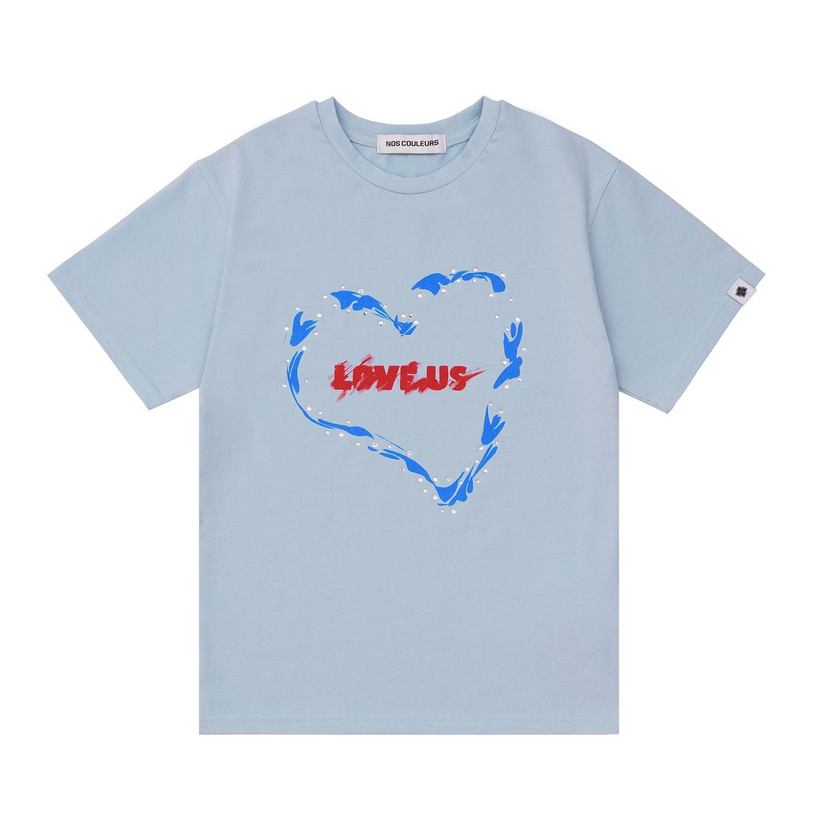 노쿨러스(NOSCOULEURS) (W) LOVE US T-SHIRT BLUE